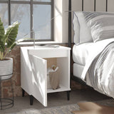 Bed Cabinets with Metal Legs White 40x30x50 cm 805834