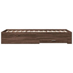 Bed Frame with Drawers without Mattress Brown Oak 75x190 cm Small Single 3280446