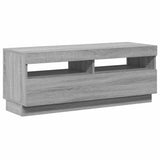 TV Cabinet with LED Lights Grey Sonoma 100x35x40 cm 815721