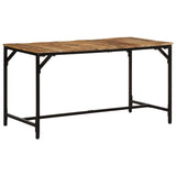 Dining Table 140x70x75 cm Solid Wood Rough Mango 373604