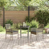 Garden Bistro Set 3 pcs Grey Poly rattan 3334964