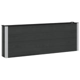 Garden Raised Bed Black 200 x 30 x 72 cm WPC and Aluminium 3438797