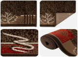 Runner Rug FLORNES Woven Brown 100 x 450 cm PP 7 mm 42057337