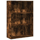 Bookcase Smoked Oak 80x30x114 cm Engineered Wood 857935