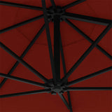 Wall-Mounted Garden Parasol with Metal Pole 300 cm Terracotta 47299