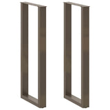 Bar Table Legs U-Shaped 2 pcs Natural Steel 40x cm Steel 4013243