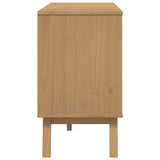Sideboard OLDEN Grey and Brown 114x43x73.5 cm Solid Wood Pine 358610
