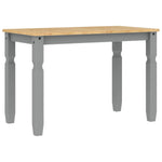 ZNTS Dining Table Corona Grey 112x60x75 cm Solid Wood Pine 4005715