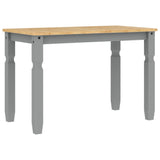 ZNTS Dining Table Corona Grey 112x60x75 cm Solid Wood Pine 4005715