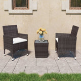 Garden Bistro Set Brown, Cream White 3095934
