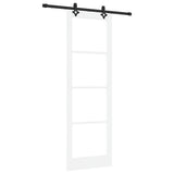 Sliding Door White 78 x 232 cm Solid Pine Wood and Glass 3332276