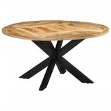 Dining Table 150x76 cm Solid Rough Wood Mango 351710
