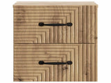 Wall-Mounted Bedside Cabinet 2 pcs Artisan Oak Engineered Wood 898654