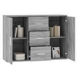 Sideboard Grey Sonoma 91x29.5x65 cm Engineered Wood 823348