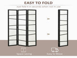 3 Panel Room Divider, Wooden Folding Privacy Screen, Freestanding Wall Partition Separator for T3398P330441