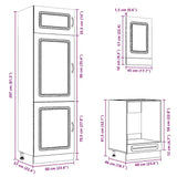 7 Piece Kitchen Cabinet Set Kalmar White Engineered Wood 3314761