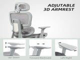 Multi-Adjustable Mesh Office Chair - Grey T3398P424984