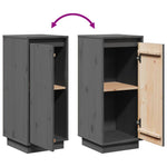 Sideboards 2 pcs Grey 31.5x34x75 cm Solid Wood Pine 813355
