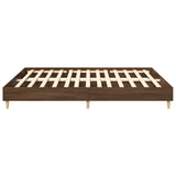 Bed Frame without Mattress Brown Oak 160x200cm Engineered Wood 3329036