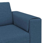 Sofa Set 3 pcs Blue Fabric 3335119