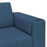 Sofa Set 3 pcs Blue Fabric 3335119