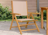 Garden Chairs 2 pcs Taupe Solid Wood Acacia and Fabric 367659