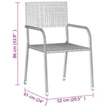 ZNTS 7 Piece Outdoor Dining Set Poly Rattan Grey 3120112