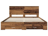 Bed Frame with Headboard Old Wood 140 x 190 cm Engineered Wood 3409647