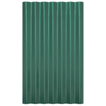 Roof Panels 36 pcs Galvanised Steel Green 60x36 cm 319128