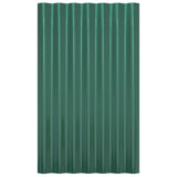 Roof Panels 36 pcs Galvanised Steel Green 60x36 cm 319128
