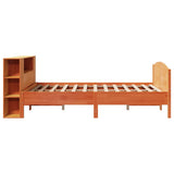 Bookcase Bed without Mattress Wax Brown 140x200cm Solid Wood Pine 3323067
