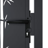 Garden Gate Anthracite 100x125 cm Steel Bamboo Design 153180