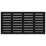 Wall Headboard Black 126x3x63 cm Solid Wood Pine 824732