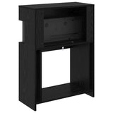 Electric Fireplace Black Oak 64 x 30 x 87 cm Engineered wood 8021104