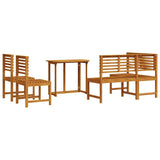 Garden Bench Set 4 pcs Brown Solid acacia wood 3328689