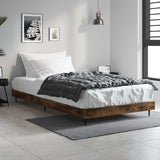 Bed Frame without Mattress Smoked Oak 90x200 cm Engineered Wood 832274