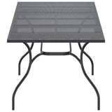 Extendable Mesh Dining Table Anthracite 212 x 90 x 76 cm Steel 42033195