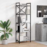 Bookshelf Grey Sonoma 56 x 34 x 171 cm Engineered Wood 883865