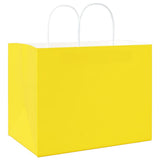 Paper Bags 250 pcs with Handles Yellow 32x22x24 cm 4101791