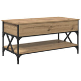 Coffee Table Artisan Oak 100 x 50 x 50 cm Engineered Wood 883042
