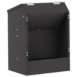 Rabbit Feeder Black 33.5 x 25.5 x 45.5 cm Cold-Rolled Steel 874591