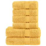 6 Piece Premium Towel Set SOLUND Gold 600 gsm 137559