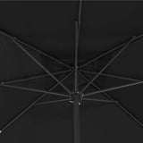 Garden Parasol Black 295 x 295 x 245 cm Polyester and Steel 42003658