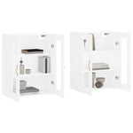 Wall Mounted Cabinets 2 pcs White Engineered Wood 3197921