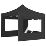 Professional Folding Party Tent with Walls Aluminium 3x3 m Anthracite 45488