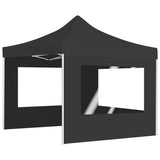 Professional Folding Party Tent with Walls Aluminium 3x3 m Anthracite 45488