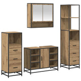Bathroom Furniture Set 4 pcs Artisan Oak Engineered Wood 3402337