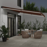 Manual Retractable Awning with LEDs Brown 500x350 cm 3215412