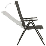 Bistro Set Black and Anthracite Aluminium 5 Piece Set 3070658