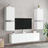 TV Wall Cabinets 2 pcs White 40.5x30x40 cm Engineered Wood 836897